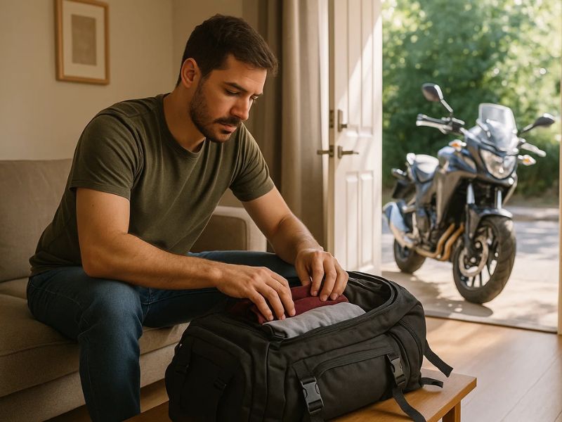 o que levar na viagem de moto para longe